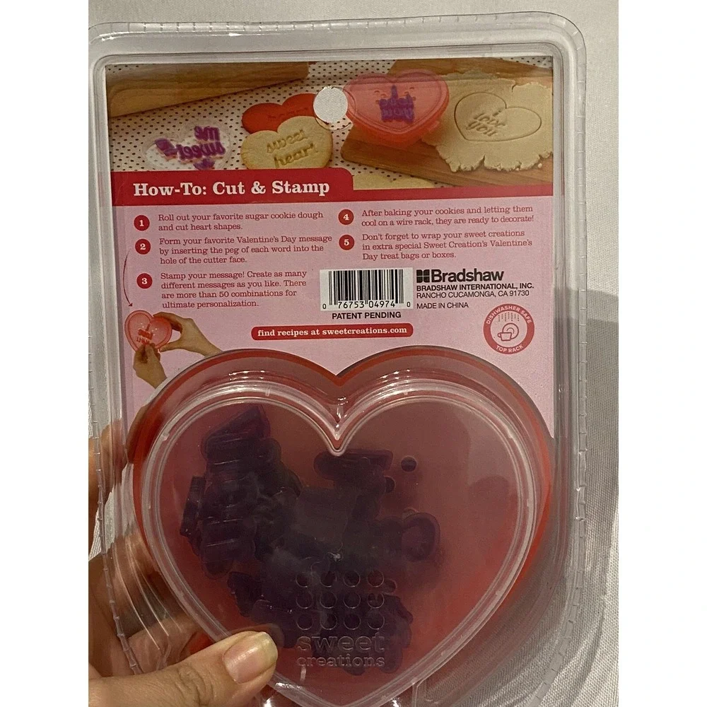 sweet creations by good cook valentines day cut‎ & stamp message cookie cutter